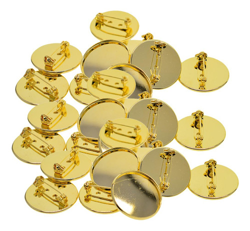 Conjunto De 30 Broches De Bisel Para Cabujón De 25 Mm En