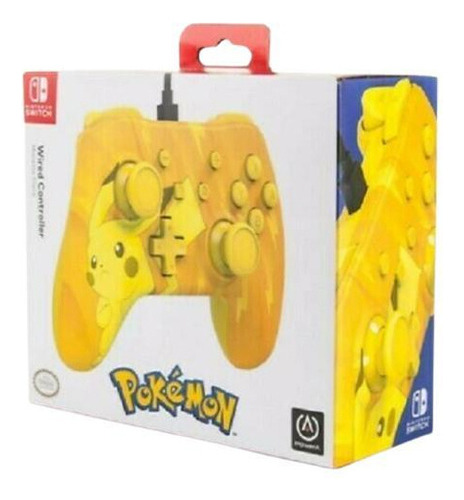Controle Nintendo Switch Pokemon Pikachu Wired Fio Power