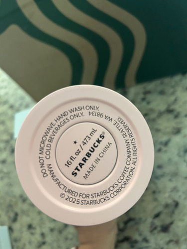 Termo/vaso Acero Starbucks Peanuts Snoopy 2025 Rosa Rosa Pálido