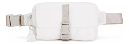 Kipling Bolsa Waist Pack Izzet Chica Nueva 100% Original Acabado De Los Herrajes Niquel Color Alabaster Color De La Correa De Hombro Beige Diseño De La Tela Color Solido