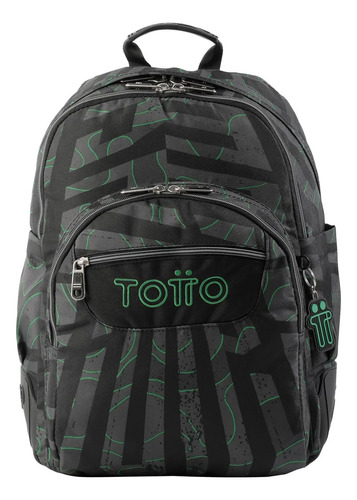 Bolso Morral 44cm Escolar Totto Ecole Rayol Estampado 5c4