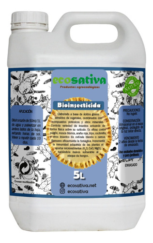 Bioinsecticida Jabón Potásico Enriquecido 5l