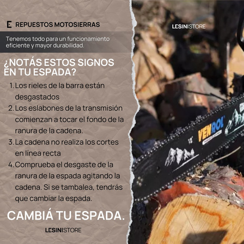 Espada Y Cadena Alternativa Para Motosierra Stihl 361-381 20