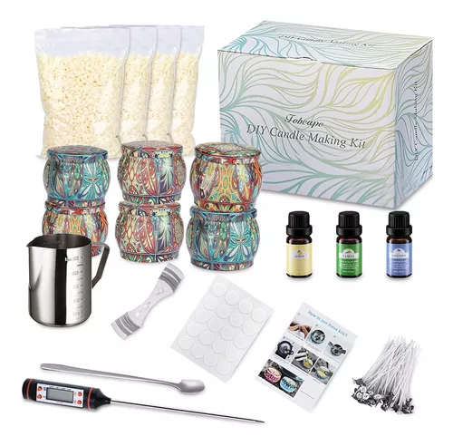 Kit de herramientas para hacer velas DIY, fabricación de velas artesanales  con aceite esencial, vertido de velas DIY, suministros para hacer velas per