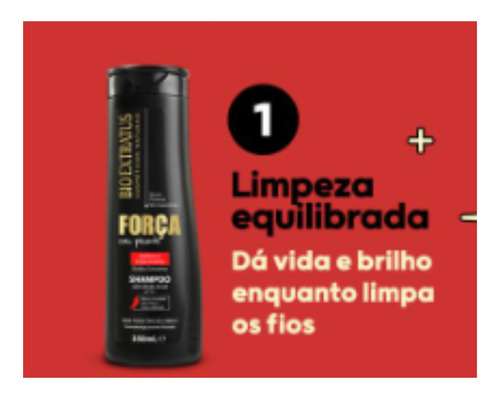 Kit Shampoo + Condicionador Força Com Pimenta - Bio Extratus