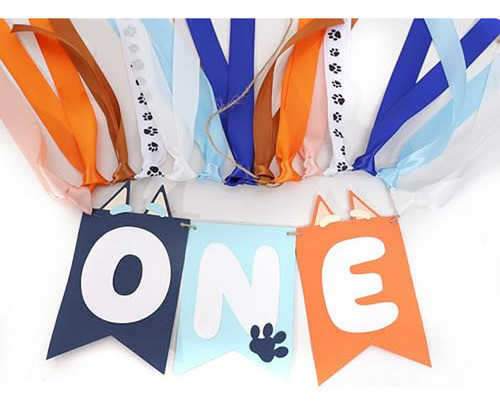 Banner Azul Para Primer Cumpleaños - Decoración Fiesta Niño-