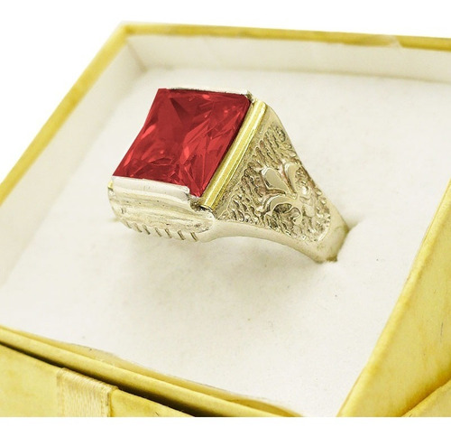 Sello Anillo Plata Y Oro Con Flor De Liz Hombre Regalo Papá!