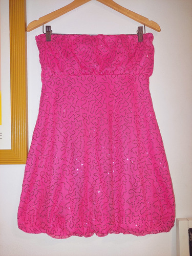 Vestido Rosa Con Brillos Talle 2 