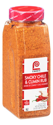 Lawry's Smoky Chile & Cumin Rub, 25 Onzas, Un Recipiente De 
