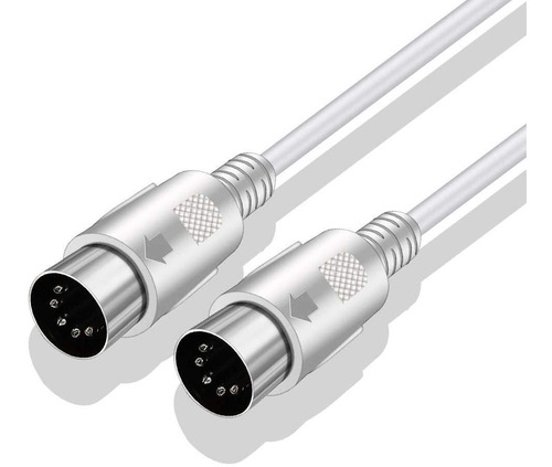 Cable Midi 5 Pines Din Macho A Din Macho Blanco