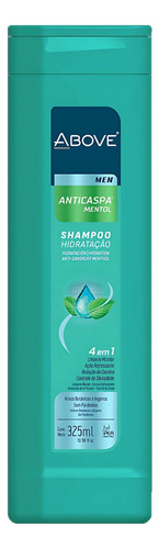 Shampoo Para Cabelo Anticaspa Above Men Mentol 325ml 2un
