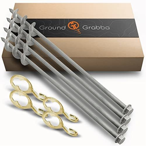 Groundgrabba Kit De Tornillo De Anclaje En Tierra - P8kzc