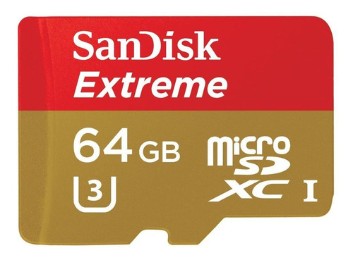 Imagen 1 de 6 de Memoria Microsd Sandisk Extreme 64gb Gopro 4k