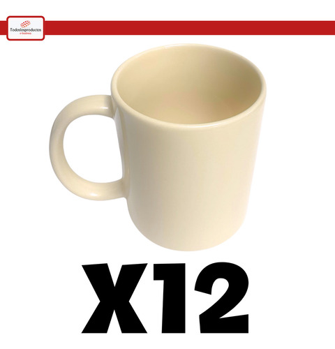 Taza Para Sublimación Tlp 11oz Sublimar Color Beige De 12pzs