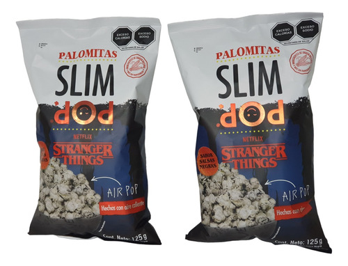 2 Bolsas De Palomitas Slim Pop Netflix Stranger Things 125g