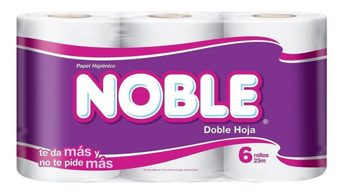 Papel Higienico Noble Doble Hoja 23 Mt X 48 Unidades 