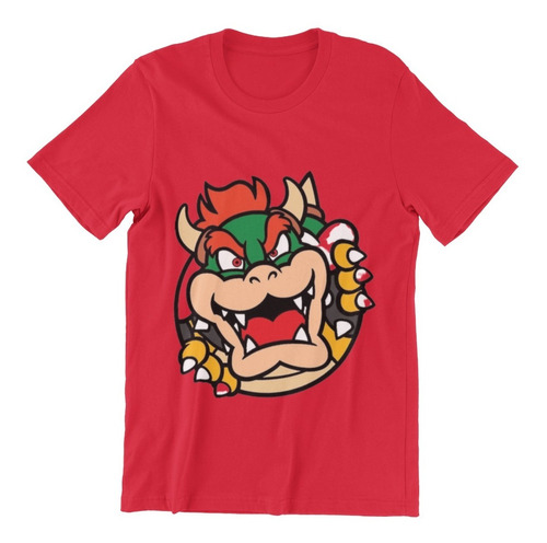 Polera Unisex Mario Bros Super Bowser Game Algodon Estampado