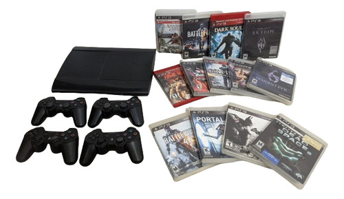 Ps3 Usado + 4 Controles + 29 Juegos