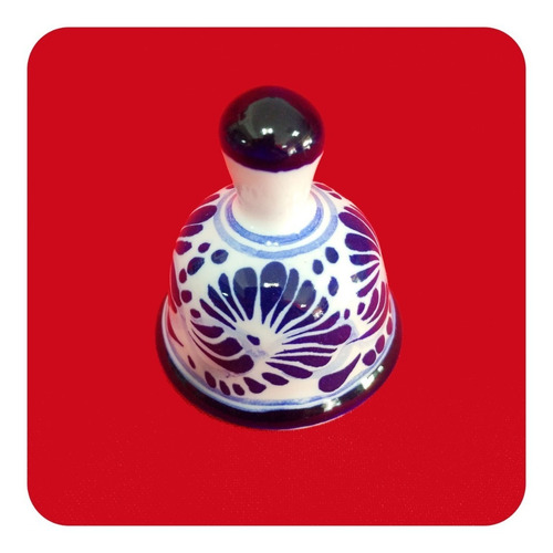 Imagen 6 de 6 de Set 30 Campanas Azul 6x5 Cm Talavera Poblana Recuerdos Cmp