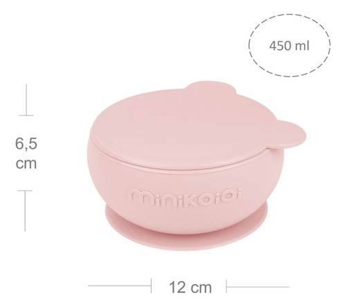 Minikoioi Bowly Bowl De Silicona Color Pinky Pink Rosa Pinky Pink
