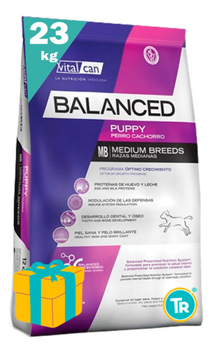 Racion Balanced Perro Cachorro Mediano + Obsequio + E Gratis