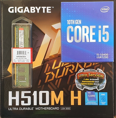 Combo Cpu Tarjeta Madre 10ma Lga1200/intel I5-10400/8gb Ram