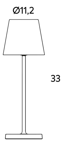 Luminária De Mesa Tina Interlight Abajur Sem Fio Azul-índigo Cúpula Azul Índigo