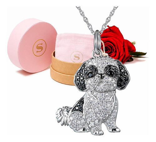 Scamper & Co Collar Con Colgante Shih Tzu Para Mujer, Colgan