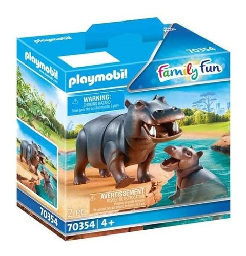 Playmobil 70354 Family Fun Hipopótamo Con Bb-original