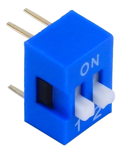 Tecneu 50 Piezas Dip Switch 2 Posiciones Interruptor Deslizable para Protoboard