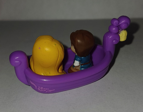 Mini Figura Squinkies Tangled Rapunzel Flynn Rider (Usado)