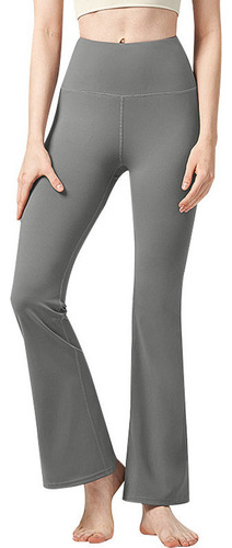 Pantalones Acampanados Talle Alto Desnudos Moda Yoga Fitness