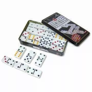 Jogo De Domino Profissional Pesado Caixa Marcação Colorida