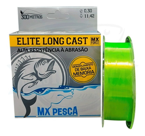 Linha Monofilamento Mx Pesca Elite Long 0,20mm 300m