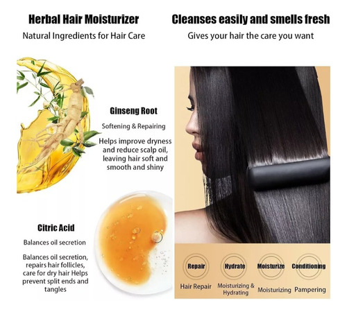 Shampoo Con Raiz De Ginseng Para Cabello Seco Dañado 500ml