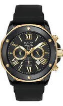Comprar Reloj Bulova 98b278 Men's Marine Star 'serie A' De Cuarzo Color de la correa Negro Color del bisel Acero inoxidable Color del fondo Negro