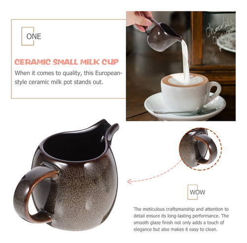 Jarra De Cerámica Para Crema Con Mango Y Pico Para Café Y Le