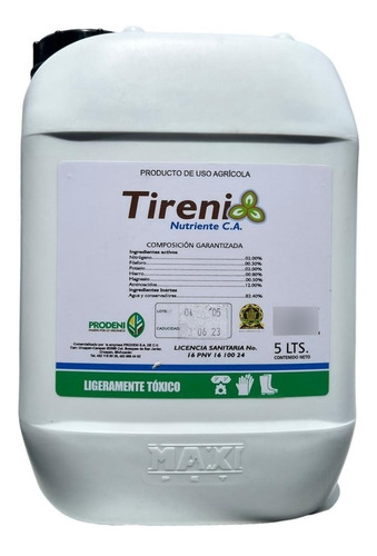 Nutriente Y Anticongelante Agricola, Protector Termico 5 Lts