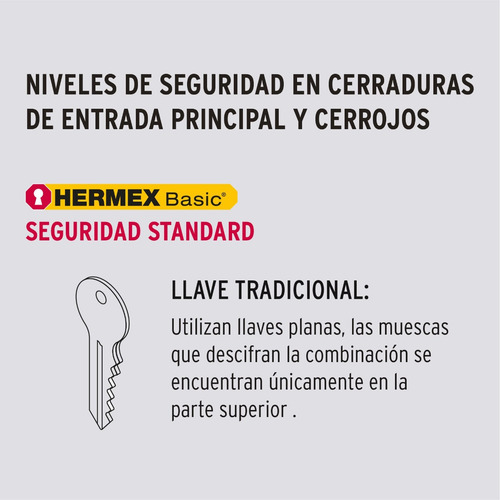 Chapa Cerradura Para Puerta Corrediza Y Abatible, Hermex