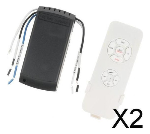 Kit De Control Remoto De 2 Lámparas De Ventilador De Techo U