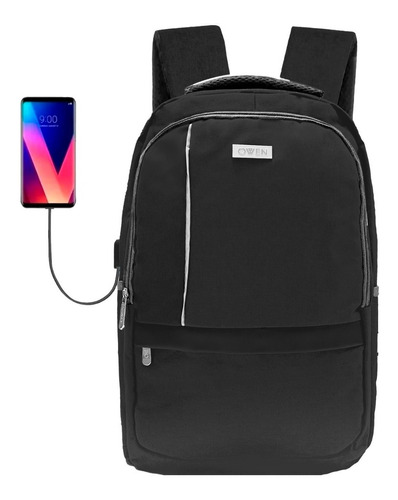 Mochila Urbana Unisex Porta Notebook Usb Inteligente Resiste