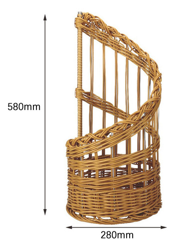 Cesta De Mimbre Para Almacenar Frutas, Verduras Y Artículos