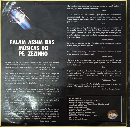 Padre Zezinho - Lp Vinil - Verdades (Usado)