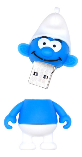 Usb Pitufo Azul - Caricatura - Memoria 4gb - Original