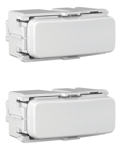 Interruptor Duplo Simples Compose Com Placa 4x2 Branco Weg