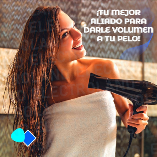 Imagen 4 de 10 de Secador De Pelo Cabello Om 1000w Profesional Frio Calor