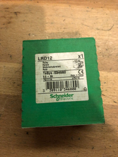 Lrd12 Thermal Overload Relay  5.5-8 Amp Fast Ship Tesys  Ttt