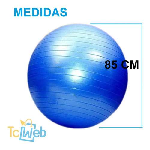 Pelota De Pilates 85 Cm Yoga Fitness Con Inflador De Regalo
