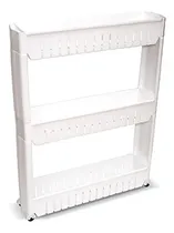 Comprar Carro Organizador Slim X 3 Canastos Con Ruedas Colombraro Color Blanco