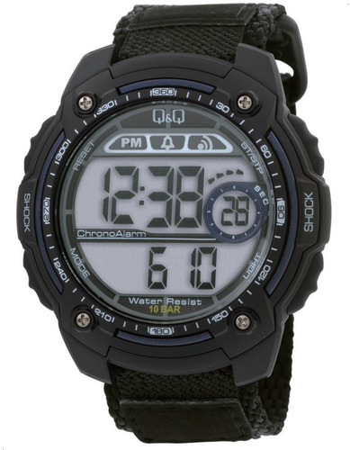Reloj Digital Q&q M075 Malla De Abrojo Sumergible 100 Mts. 